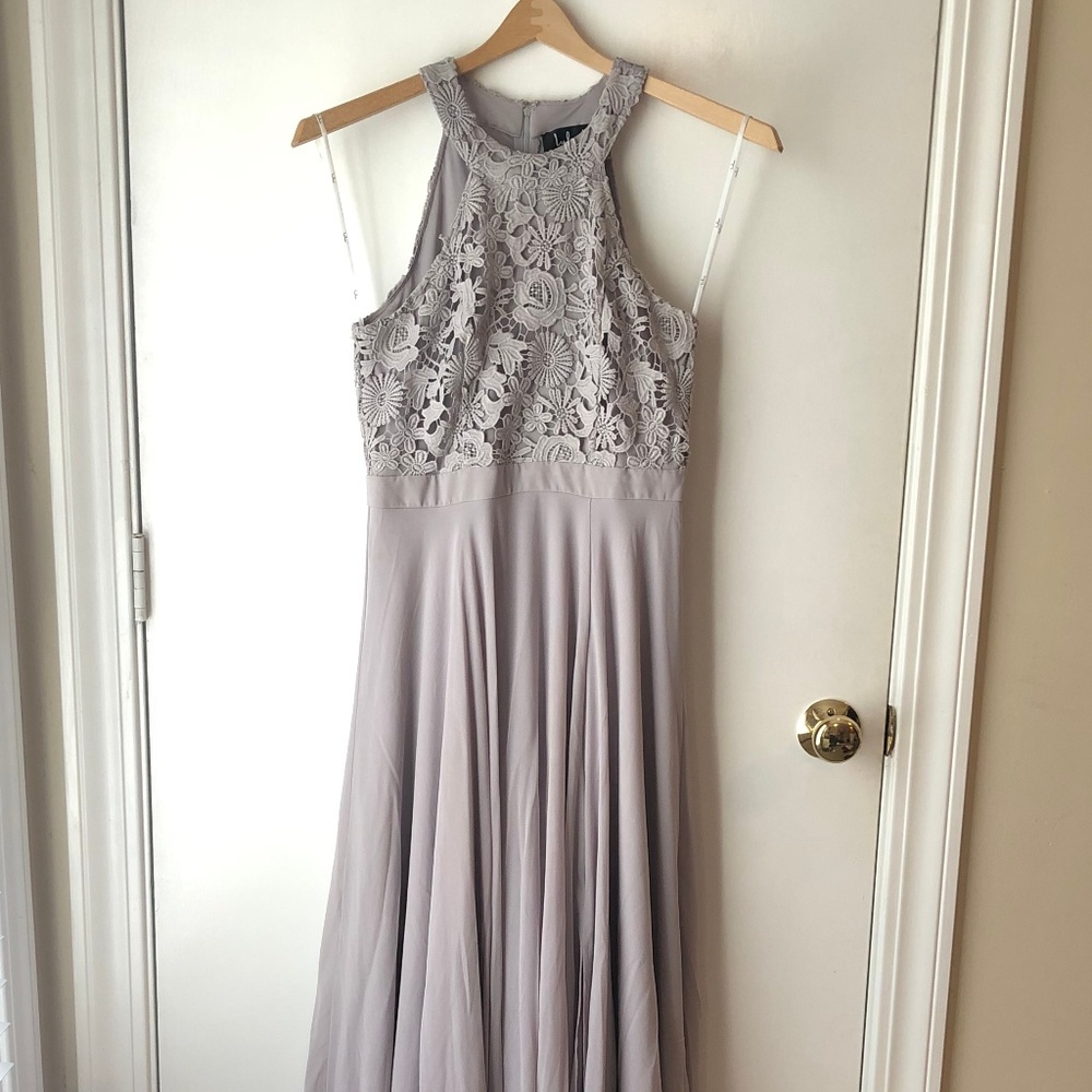 Lulu's Gray Bridesmaid Dress